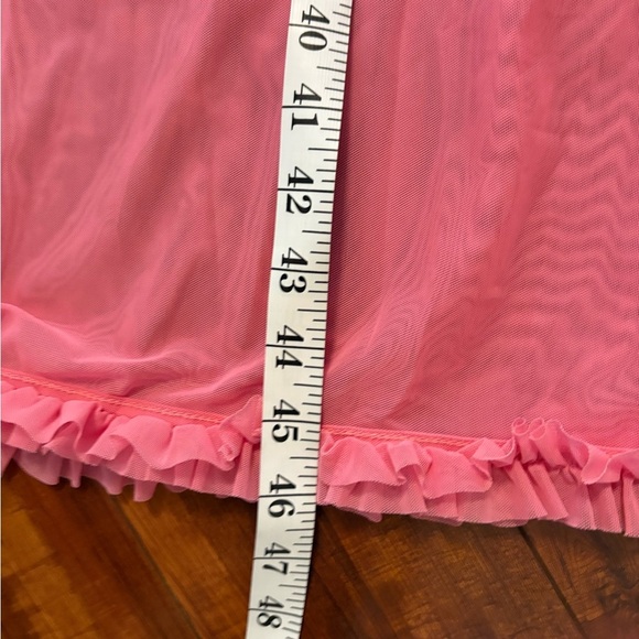 Love Moschino Pink Anita Ruffle Coquette Luxury Y2K Boho Slip Maxi Dress Size 8 - Picture 16 of 16